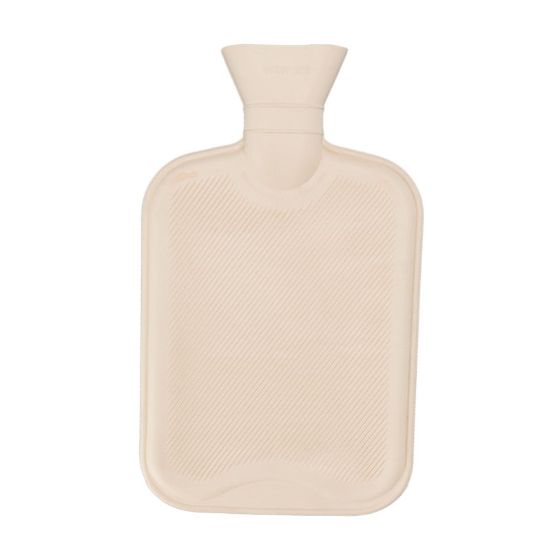 Hot Water Bottle 2000ML Water Injection Hot Water Bag With Plush Cover for Discomfort Relief Black - Image 1