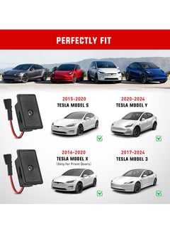 SYOSI 2Pcs Car Welcome Light for Tesla, LED Car Logo Door Lights , Door Projector Puddle Lights Compatible with Tesla Model 3/Y/S/X, Welcome Courtesy Step Door Interior Lamps Super Bright  - Image 2