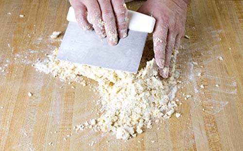 Topinon Multi-Purpose Stainless Steel Bread Pizza Pastry Cookie Dough Scraper Cutter Chopper- Bench Scraper 1-pc - Image 4
