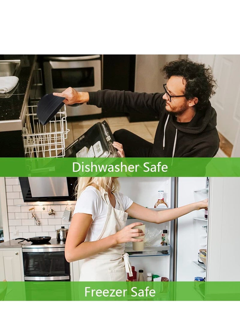 طقم أدوات مائدة من البلاستيك من قش القمح مكون من 32 قطعة، خدمة لـ 8 أشخاص، أطباق عشاء، طبق حلوى، أوعية حبوب، أكواب، أطباق بلاستيكية ملونة غير قابلة للكسر للتخييم في الهواء الطلق، متعدد الألوان - Image 3