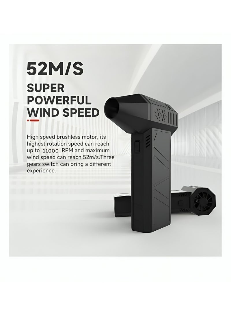 عام نفاث هوائي كهربائي عالي السرعة 11000 دورة في الدقيقة - جهاز نفاث هواء لاسلكي قابل لإعادة الشحن مع تنظيم سرعة لا نهائي من 0-100% لتنظيف لوحات المفاتيح، أجهزة الكمبيوتر، السيارات، والأجهزة المنزلية - Image 3
