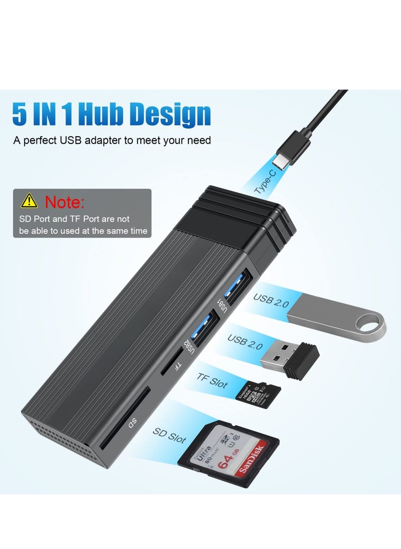 ماركة غير محددة - موزع USB - موزع متعدد المنافذ USB محول موزع USB 3.0 متعدد المنافذ لنقل البيانات بسرعة لأجهزة الكمبيوتر المحمولة، ماك بوك، الطابعة، PS4، الكمبيوتر الشخصي، محرك أقراص فلاش، القرص الصلب المحمول (0.5 قد - Image 1