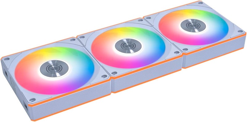 ليان لي مروحة ليان لي UNI Fan CL120 ARGB 120 مم PWM - حزمة ثلاثية - تحكم مروحة RGB ومروحة علبة الكمبيوتر بإشارة لاسلكية 2.4 جيجاهرتز - سلسلة ديزي - مناطق إضاءة مزدوجة - FDB - تتضمن وحدة تحكم ومطلوبة - أبيض (12CL1W3W) - Image 1