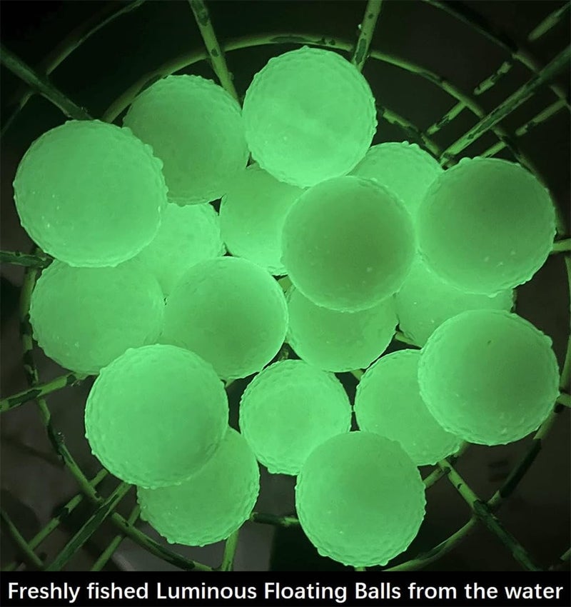 Luckam كرة جولف مضيئة وعائمة، 6 حبات كرة جولف عائمة مضيئة، كرة جولف عائمة مضيئة للتدريب الليلي، كرة جولف مائية ليلعب بها، كرات جولف للتدريب، تحسين متعة الرياضة - Image 4