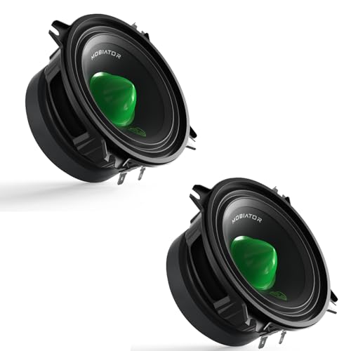 mobiator Midrange Loudspeakers MB-M404 400W Max, 4 Ohms High Efficiency Car Audio Door Speakers for Car or Truck Stereo Sound System-Black (2 Speakers) (MB-M404) - Image 1