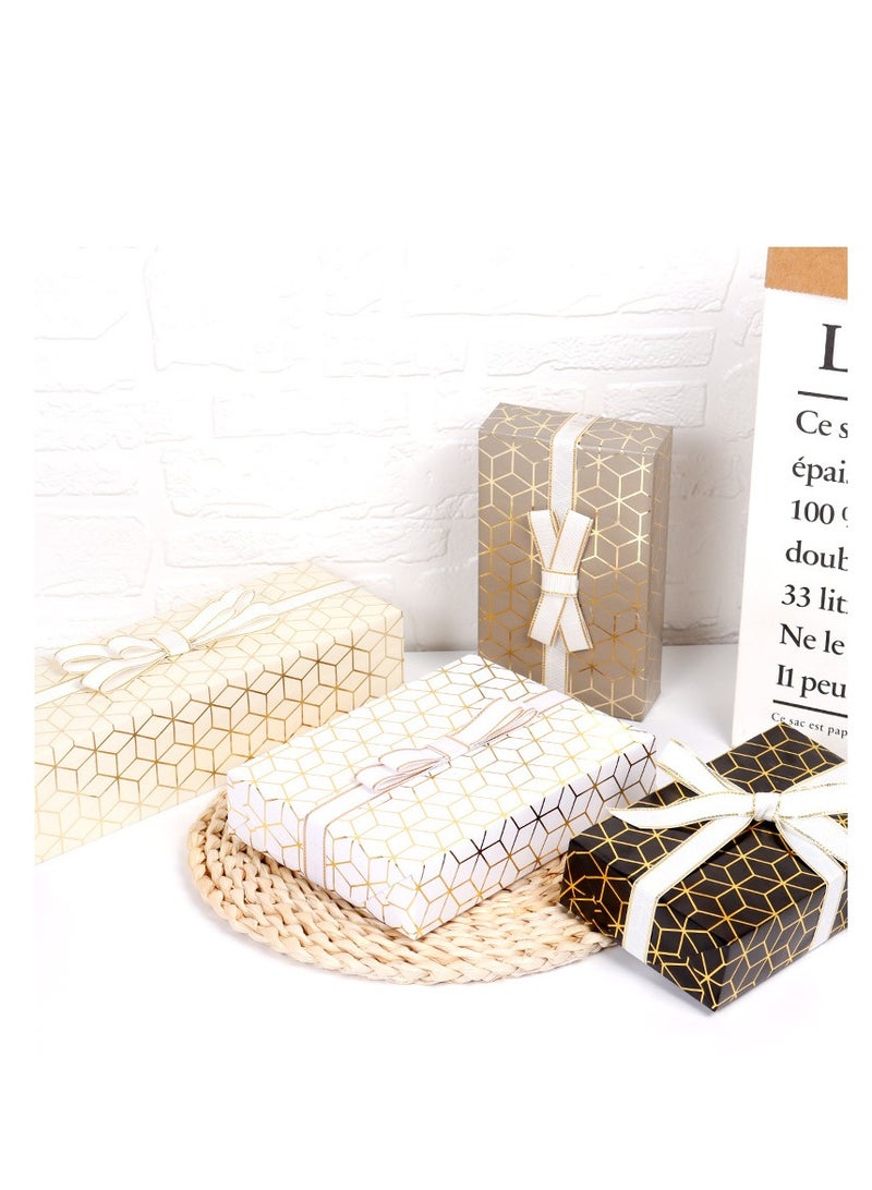 6 أوراق من ورق تغليف هدايا رمضان والعيد الفاخر باللون البيج مع ورق ذهبي لتغليف صناديق الهدايا ورق الحرف اليدوية 50×70 سم - Image 4