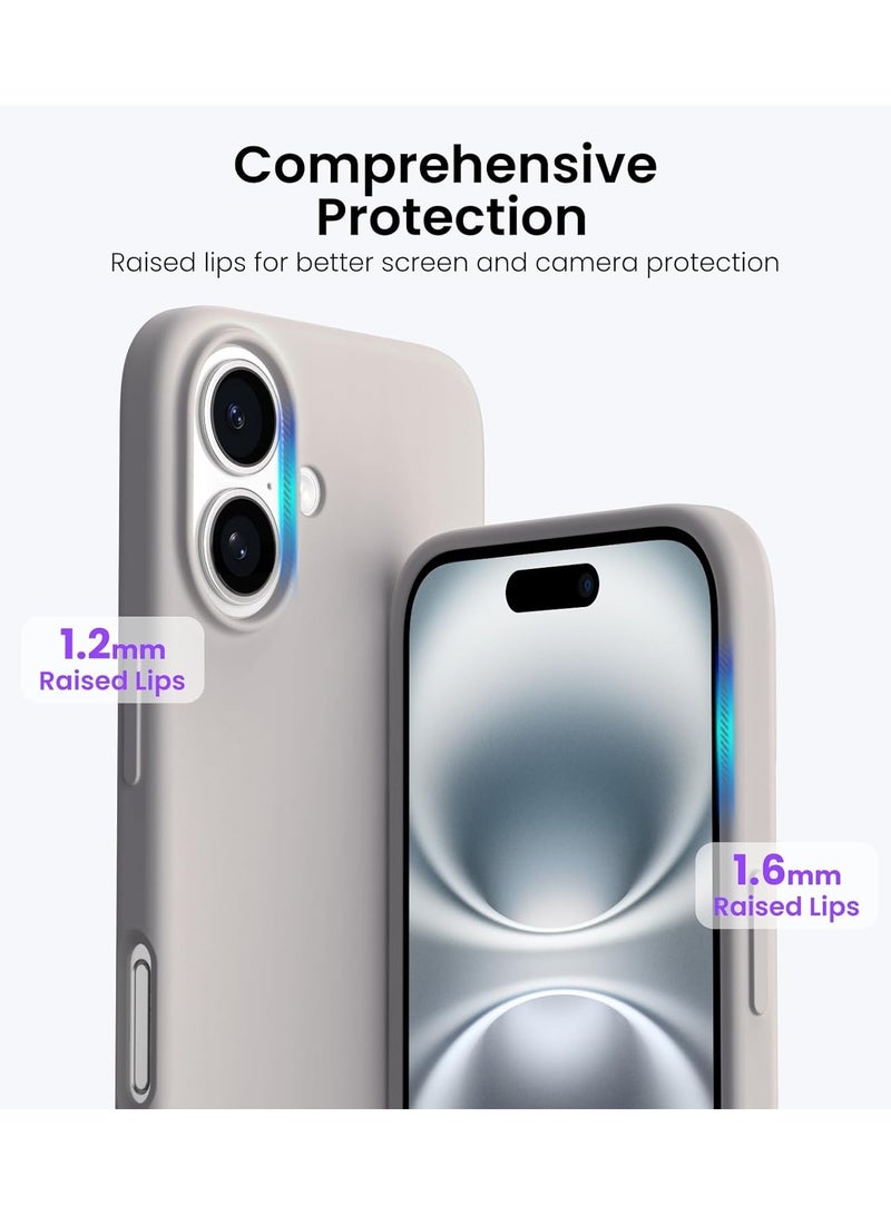 جومو ستور غطاء سيليكون سائل لهاتف iPhone 16 Plus بحجم 6.7 إنش – ناعم الملمس، مقاوم للصدمات والخدوش، غلاف حماية كامل مع بطانة داخلية من الألياف الدقيقة – تصميم أنيق وخفيف الوزن - Image 3