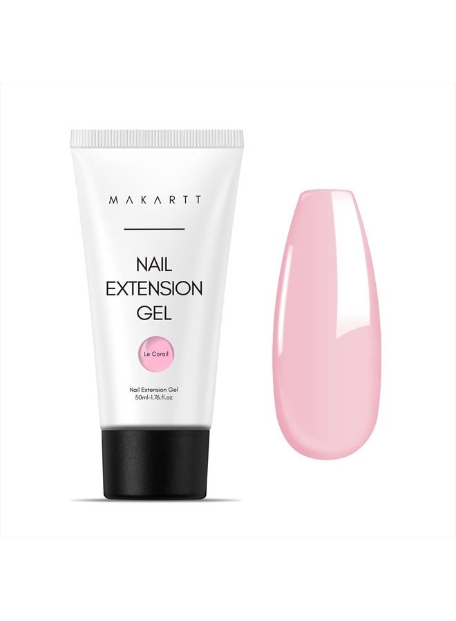 MAKARTT جل تمديد الأظافر الوردي الطبيعي جل بناء الأظافر هدية جمالية ليوم الأم تصميم فن الأظافر العصري جل تمديد الأظافر صالون الربيع سهل الصنع في المنزل 50 مل P-21 - Image 1
