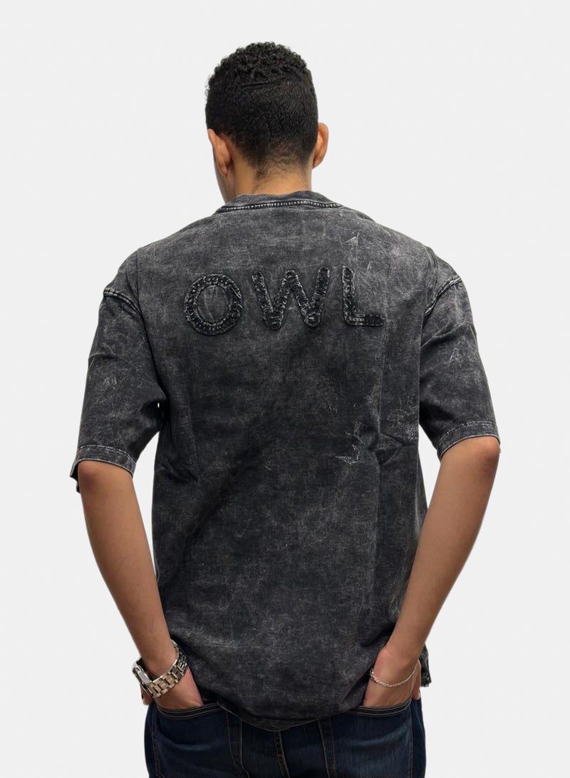 OWL T-shirt 'interstellar' Black - Image 1