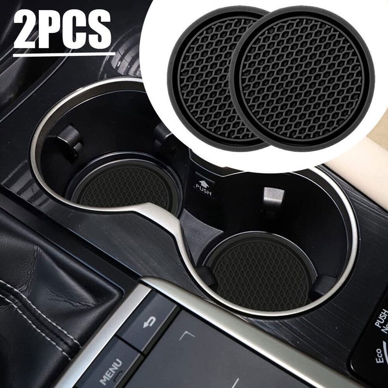 2Pcs Black Universal Cup Holder for Car Interior - Image 3