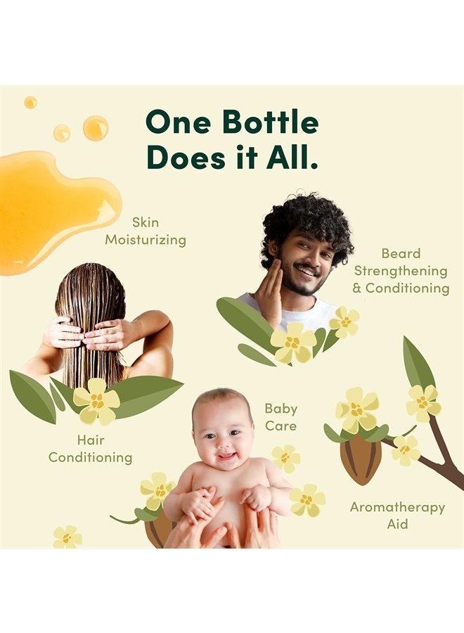 hobacare زيت الجوجوبا - 100% زيت جوجوبا نقي، غير مكرر، معصور على البارد لفروة الرأس والأظافر - زيت ترطيب للجسم للبشرة الجافة - زيت جوجوبا طبيعي للعناية بالشعر واللحية، للنساء والأطفال (128 fl oz / 2.785 L) - Image 2