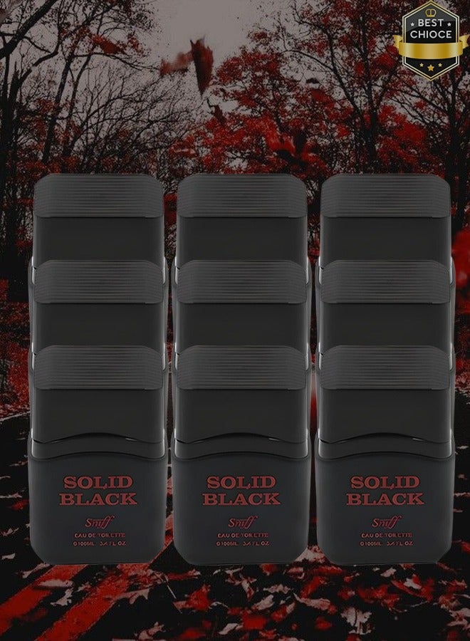 Sniff 9 Pieces Solid Black Perfume For Men 100ml EDT - Image 1
