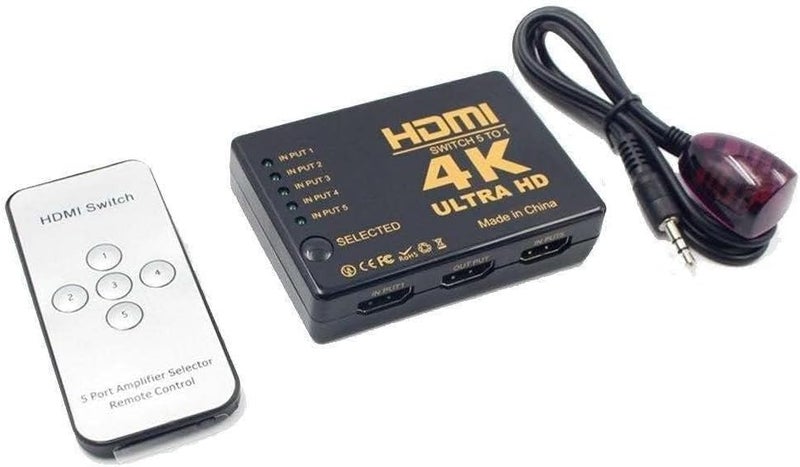 5 Port HD 1080P Video HDMI Switch Switcher Splitter for HDTV PS3 DVD IR Remote - Image 2