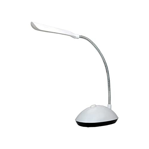 MeeTo Desk LED Lamp, Modern Swing Arm Desk Light, Eye Caring Table Lamp, for Reading, Study, Home & Office, White LED Color, Random Body Color - Pack of 1 [3 AAA Battery Powered(Not Included)] - Image 1