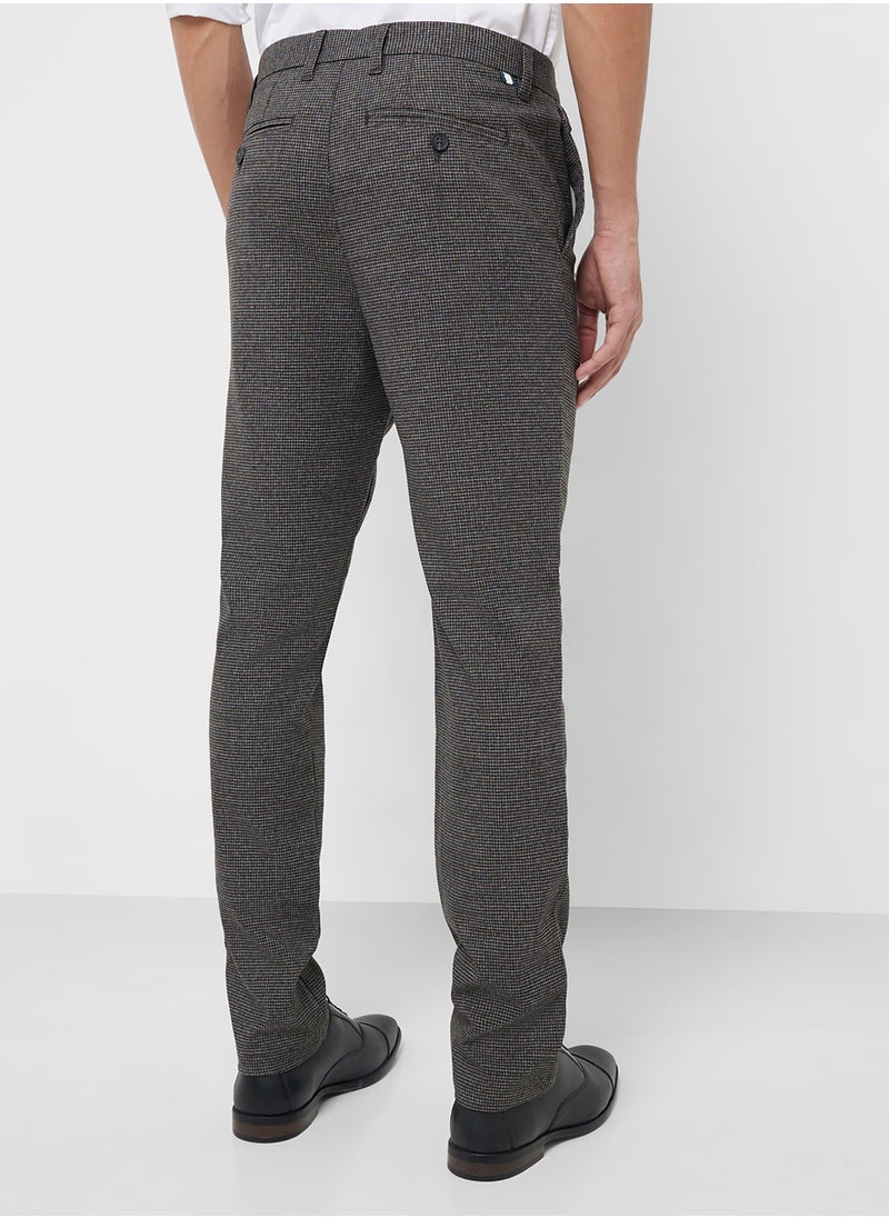 Ted Baker Ziyech Slim Fit Houndstooth Chino Trouser  - Image 3
