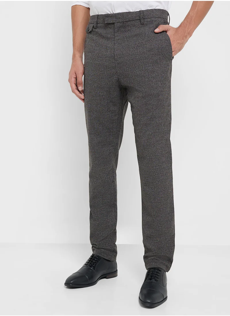 Ted Baker Ziyech Slim Fit Houndstooth Chino Trouser