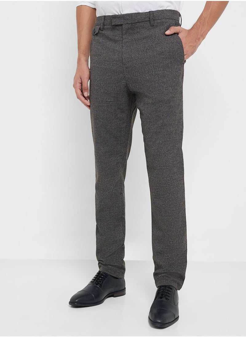 Ted Baker Ziyech Slim Fit Houndstooth Chino Trouser  - Image 1