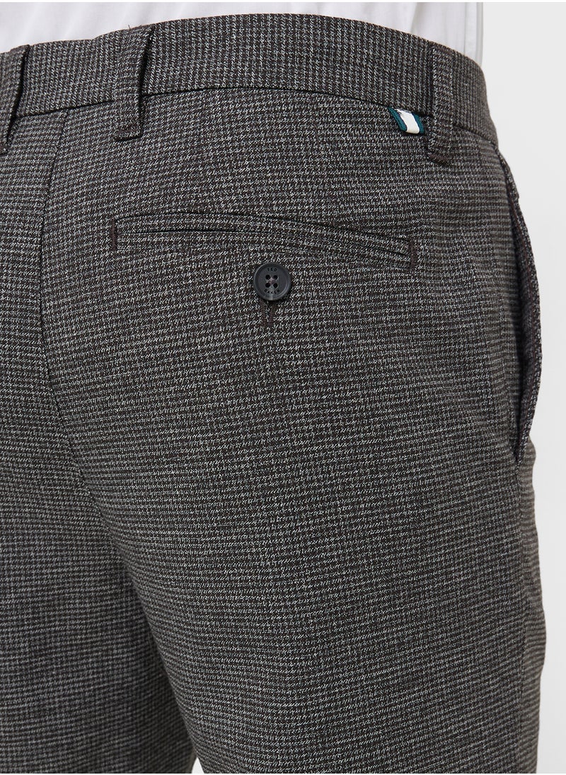 Ted Baker Ziyech Slim Fit Houndstooth Chino Trouser  - Image 5
