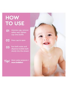 puracy Puracy Bubble Bath for Children, Gently Scented with Real Lavender & Vanilla, 98.75% Natural Baby Bubble Bath, Plant-Based Moisturizers for All Skin Types, Tear-Free for Daily Use, 12 Fl Oz  - Image 2
