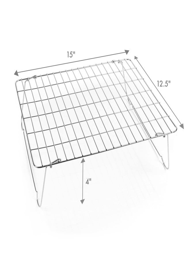 Brod & Taylor Accessory Shelf with Folding Legs for Folding Proofer & Slow Cooker (Stainless Steel) - Image 3