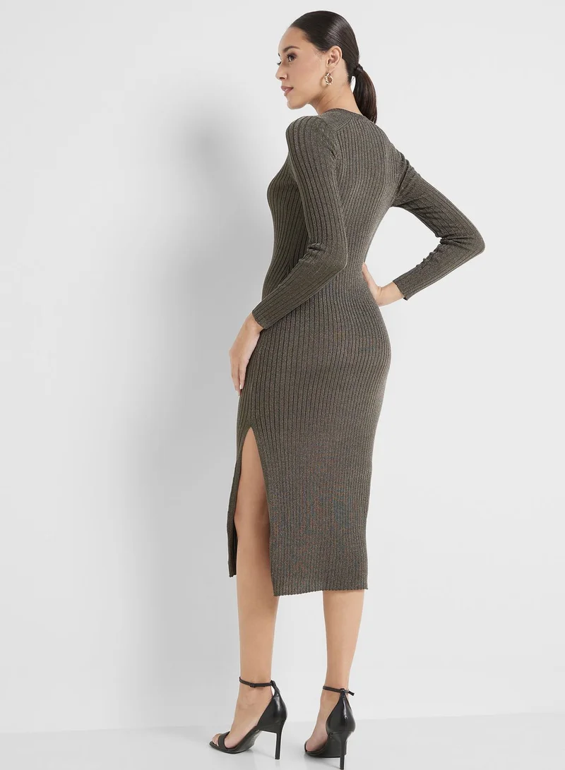 Ted Baker Knitted Side Slit Dress