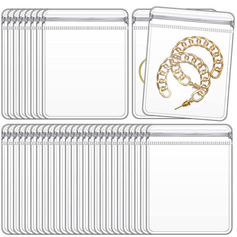 GSXRB PVC Anti Tarnish Jewelry BagsJewelry Bags Clear Plastic Jewelry Pouch for Jewelry Rings and Earrings 100 pcs314x472 inches