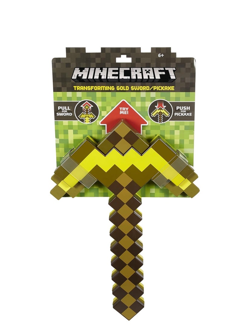 Gold Minecraft Sword, Official Minecraft Costume Accessory for Kids, Single Size Video Game Costume Prop - Image 4