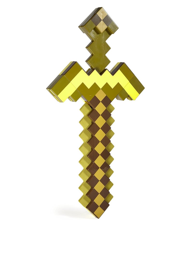 Gold Minecraft Sword, Official Minecraft Costume Accessory for Kids, Single Size Video Game Costume Prop - Image 3