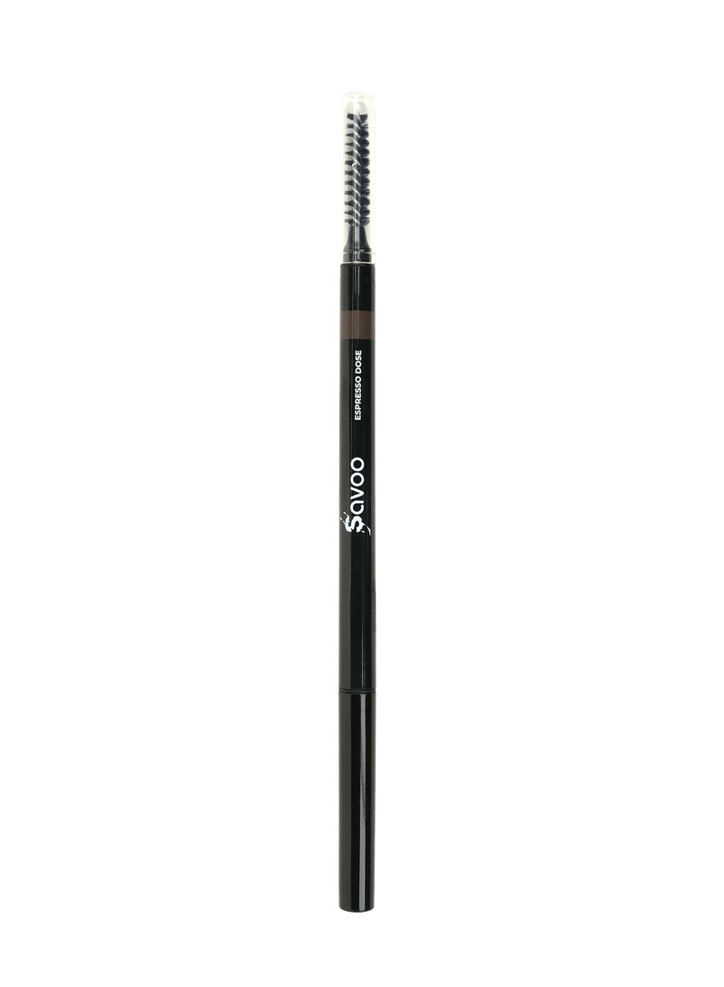Savoo Eyebrow Pencil – Espresso Dose | Waterproof, Vegan & Long-Lasting Brow Definer - Image 2