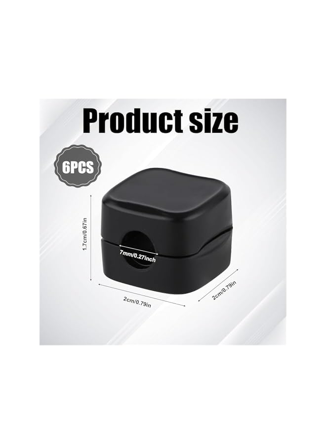 Green Tiger Magnetic Cord Organizer Holder, 6 Pack Desk Cable Clips Management, Hide Phone Charging Cable Keeper, Strong Adhesive Wire Charger Holder for Home Office Desk Phone Car Wall Desktop Nightstand (Black) - Image 2