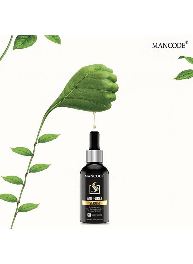 MAN CODE Mancode Anti Grey Serum | Restore Natural Black Color of Grey White Hair & Beard|Delay & Reverses Grays|Strengthen Hair & Beard Roots |Toxin Free| For All Hair & Beard Type-30ml  - Image 3