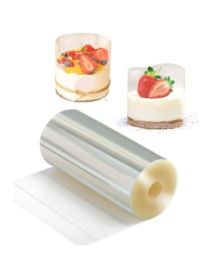 كاست ويف طوقات الكعكة 5cmx10m, الأسيتات رولز, واضح شرائط الكعكة, ورق الأسيتات الكعكة موس للشوكولاتة موس الخبز, ديكور الكعكة, واضح - Image 1