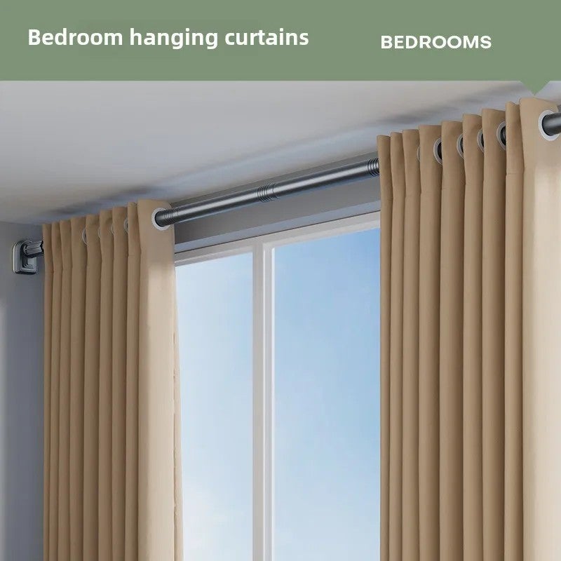 Y&D Modern Multifunctional Stainless Steel Telescopic Shower Curtain Rod - Punch-Free, Extendable, for Bathroom, Balcony, Clothes - Includes Shower Curtain Rings - Image 4