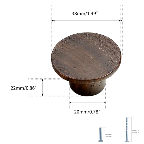 Evionlin 2 Packround Minimalist and HighEnd ChineseStyle Cabinet Door Handles Cabinet Drawer Pulls SingleHole Wardrobe Knobs Wooden Door - Image 3