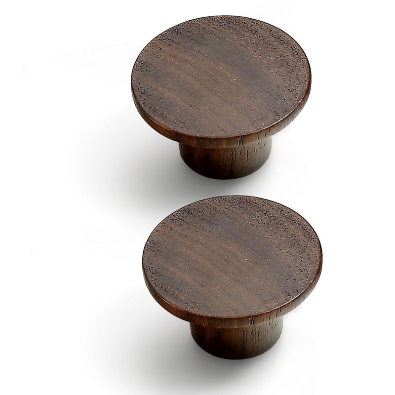 Evionlin 2 Packround Minimalist and HighEnd ChineseStyle Cabinet Door Handles Cabinet Drawer Pulls SingleHole Wardrobe Knobs Wooden Door - Image 2