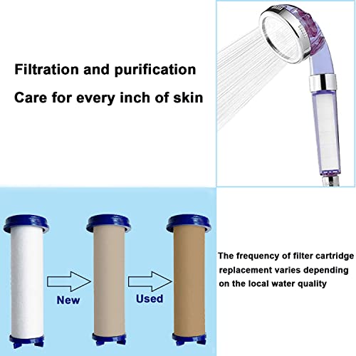 TalyRob High Pressure Handheld Turbo Fan Shower Head PP-Cotton Filter Cartridge,3.7in Detachable Propeller Hydro Jet Shower Head Filter,set of 12 - Image 3