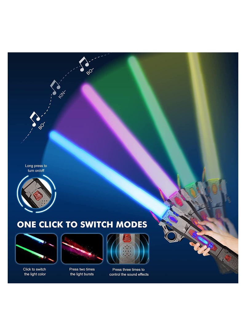 كول بيبي الأطفال - الكبار lightsaber مزدوجة lightsaber 7 ألوان قابلة للتعديل ، 3 طرق سليمة . - Image 4