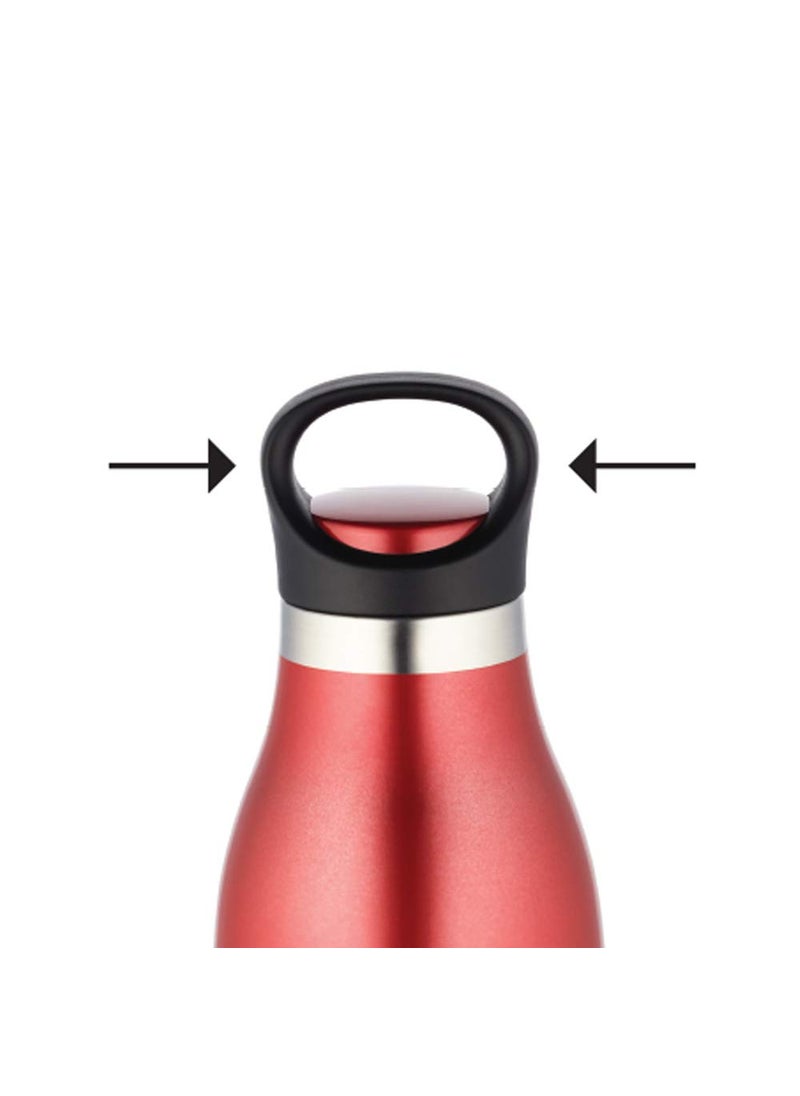 BOROSIL Borosil Hydra Color Crush 700 ml Stainless Steel Wate Bottle | Double Wall Vacuum Insulated Flask | 24 Hrs Hot & Cold | 1 Year Warranty, Red  - Image 5