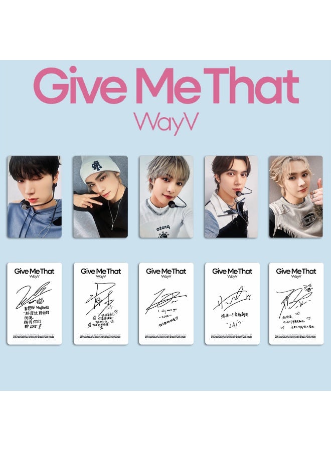 NIBEMINENT 5 Pcs Kpop NCT WAYV GIVE ME THAT Lomo Cards Card For Fans Collection Gifts - Image 1