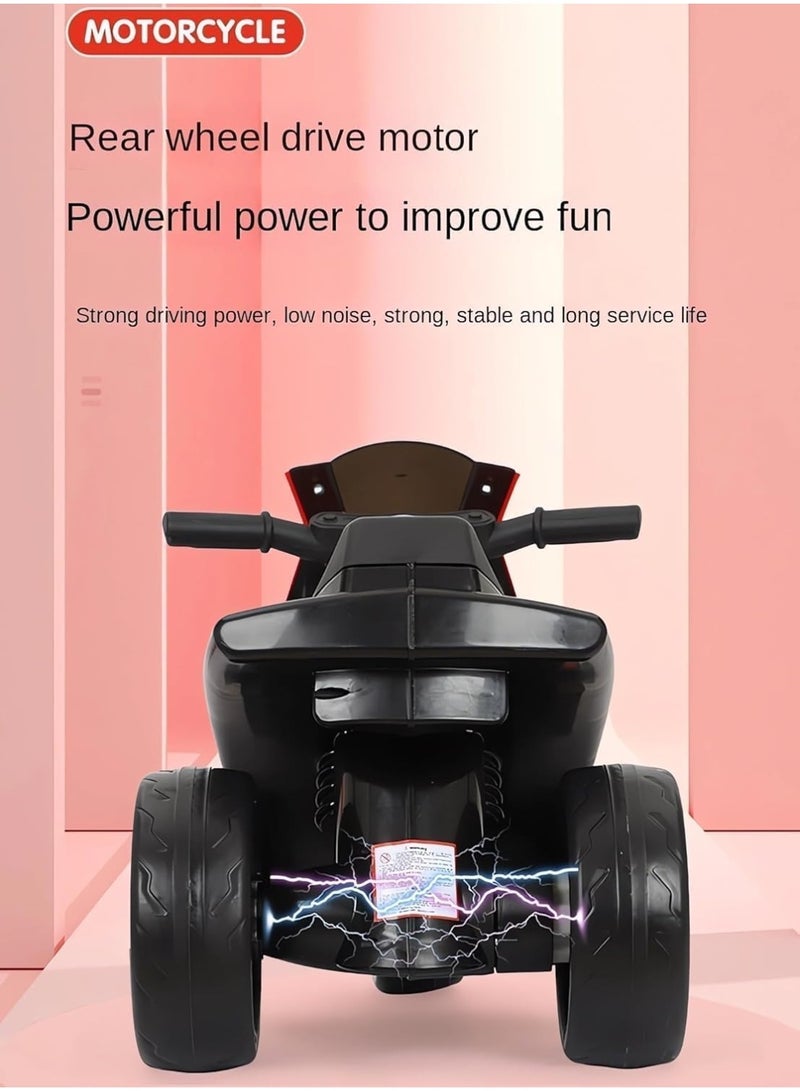 RUIYADA Kids Sports Motorcycle 6V Ride on Motorcycle with Hand Racing Foot Brake Light Wheel Kids Ride on Toys Children Electric Bike Red - Image 5