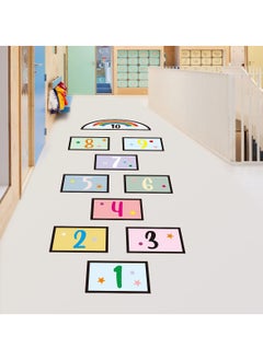 RATSAW 10 Number DIY Hopscotch Game Wall Stickers Floor Decals Wall Decals Set Colorful Rainbow Floor Decals for Baby Kids Room Nursery Classroom Play Room  - Image 4