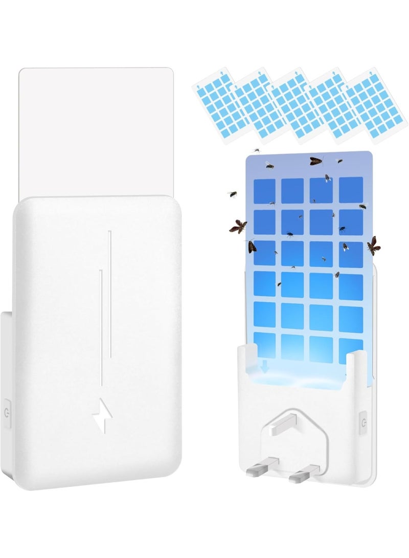 يوڠام جهاز قاتل للبعوض يُستخدم في الأماكن المغلقة – فخ للحشرات الطائرة مثل الذباب وذباب الفاكهة والعث والهاموش – مزود بضوء UV جاذب وإضاءة ليلية قابلة لتعديل السطوع – يحتوي على جهاز واحد و5 بطاقات لاصقة - Image 1