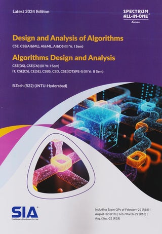 Design and Analysis of Algorithms B.Tech III-Year I-sem & Algorithms Design and Analysis III-year II-Sem (R22) (JNTU-HYD) Latest 2024 Edition - pzsku/ZF21200BD8BE6D92A80C2Z/45/1760887106/d2b70da2-9bb9-4e5e-8bf9-bb21ac9a36d6