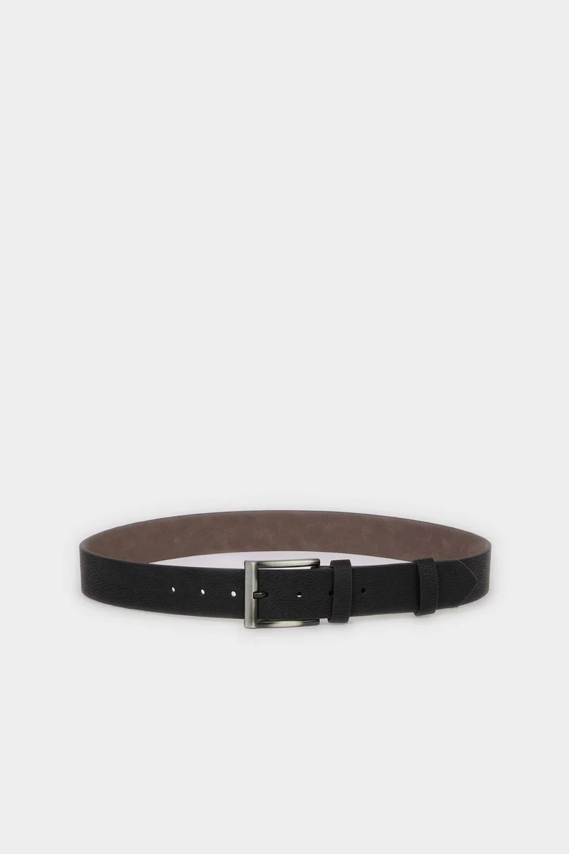 ديفاكتو Man Rectangle Clasp Faux Leather Jean Belt