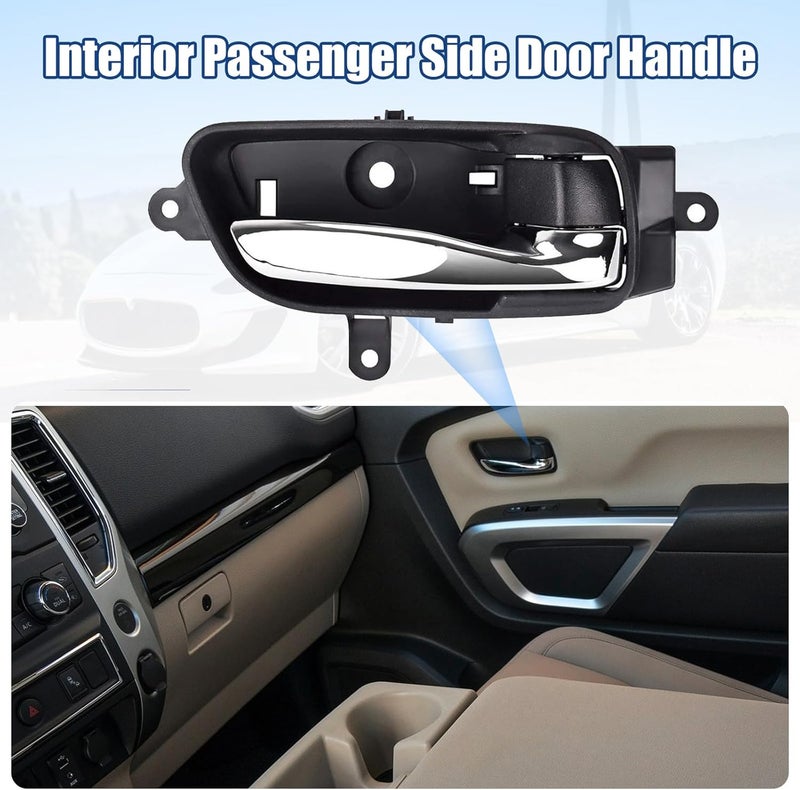 NPAUTO Interior Door Handle Replacement for 2013-17 Nissan Altima, Pathfinder, Titan - Right Passenger Side, Black - Image 2