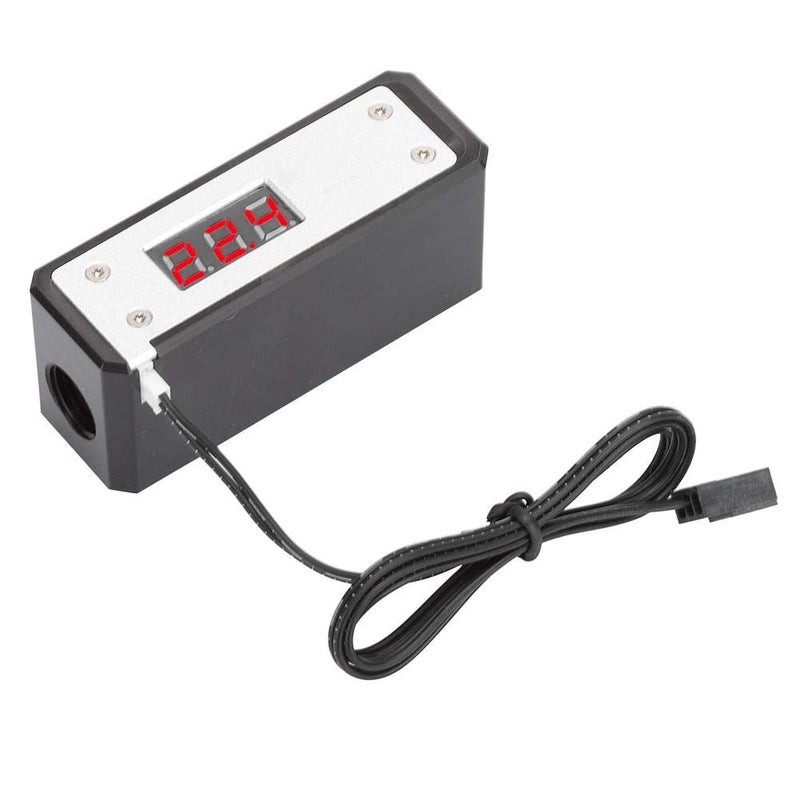 klarako LED Digital Thermometer G1,4 Thread Flow Meter for PC Water Cooling System with Measuring Range: 50~100, 0.1 high Accuracy, Real time Data red - Image 1