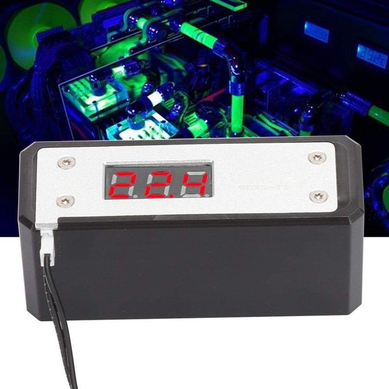 klarako LED Digital Thermometer G1,4 Thread Flow Meter for PC Water Cooling System with Measuring Range: 50~100, 0.1 high Accuracy, Real time Data red - Image 5