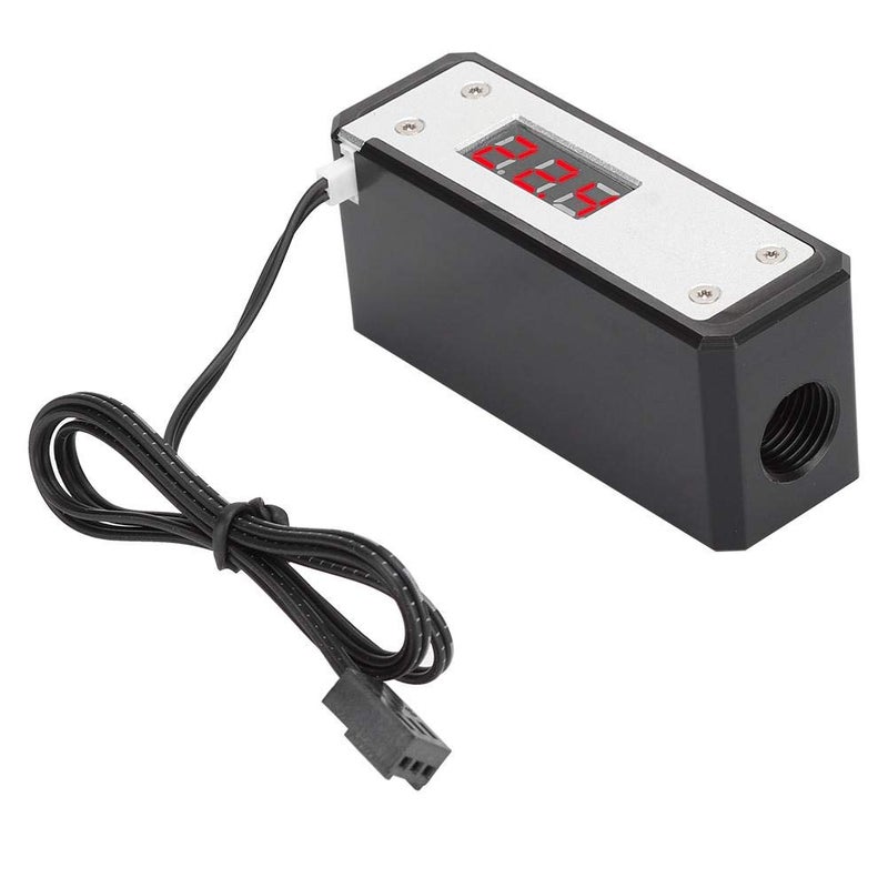 klarako LED Digital Thermometer G1,4 Thread Flow Meter for PC Water Cooling System with Measuring Range: 50~100, 0.1 high Accuracy, Real time Data red - Image 3
