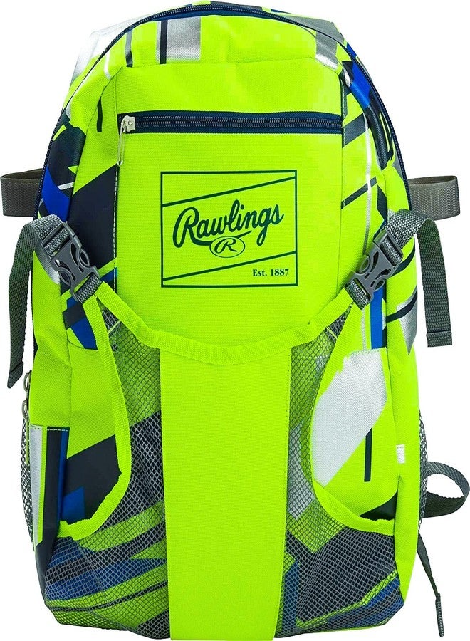 Rawlings | REMIX Backpack Equipment Bag | T-Ball & Youth Baseball / Softball | Green - Image 2