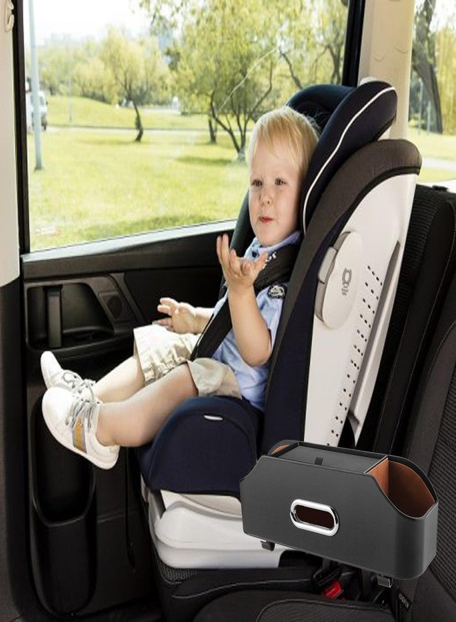 WedFeir Car Back Seat Organizer with 2 Drink Cup Holder and Tissue Box, Headrest Hanging Storage Box with Hooks and Phone Holder, Multi-functional Storage for Kids and Travel. (Black) - Image 3